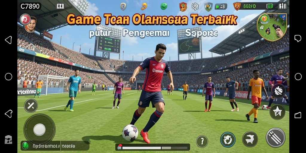 Tangkapan layar C7890 menampilkan aksi seru di lapangan olahraga.
