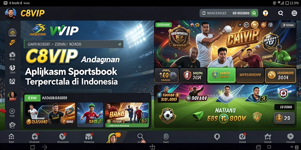 Screenshot utama C8VIP menampilkan gameplay taruhan olahraga yang menarik.