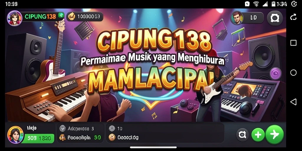Tampilan gameplay <strong>CIPUNG138</strong> yang menarik dan interaktif saat bermain musik.