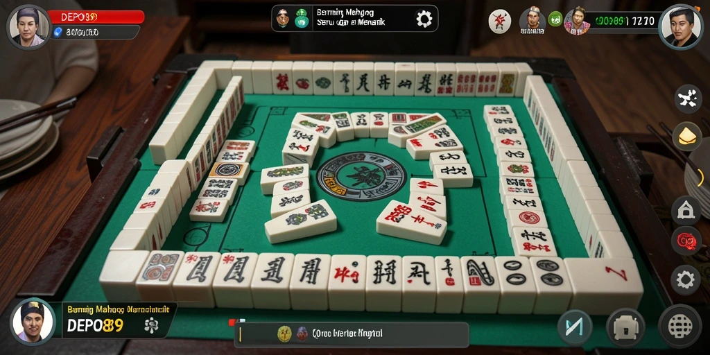 Screenshot DEPO89 menampilkan gameplay menarik Mahjong yang penuh warna dan tantangan.