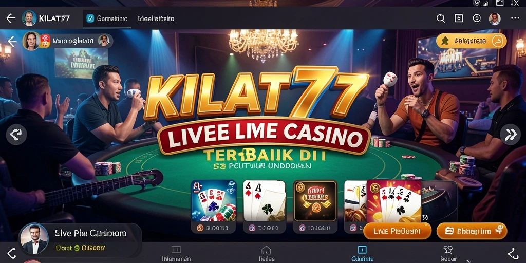 Screenshot gameplay Live Casino KILAT77 dengan dealer langsung.