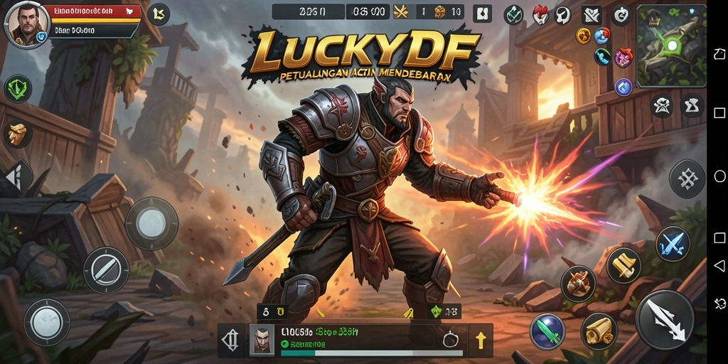 Tampilan menarik dari gameplay LUCKYDF yang mendebarkan.