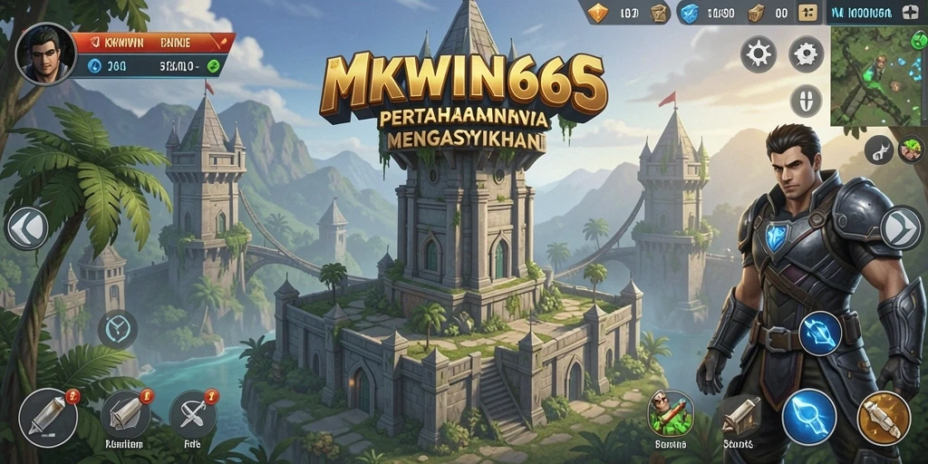 Screenshot utama MKWIN666 menampilkan gameplay seru Tower Defense.