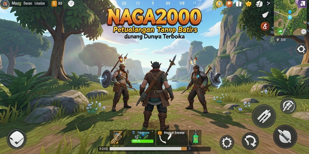 Tampilan gameplay yang memukau di dunia terbuka NAGA2000.