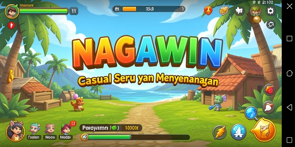 Tampilan gameplay NAGAWIN yang menyenangkan dan interaktif.