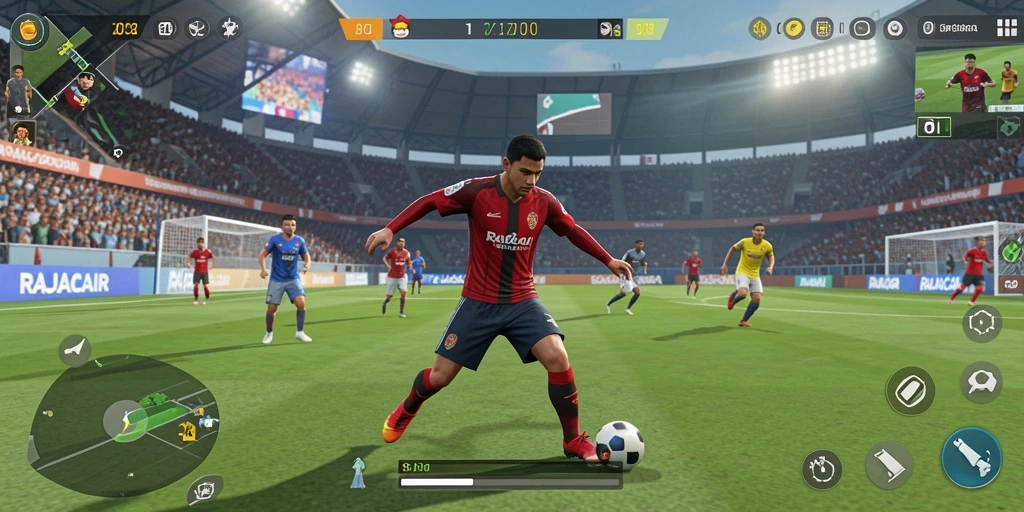 Tampilan gameplay RAJACAIR yang mengasyikkan dengan aksi olahraga seru.