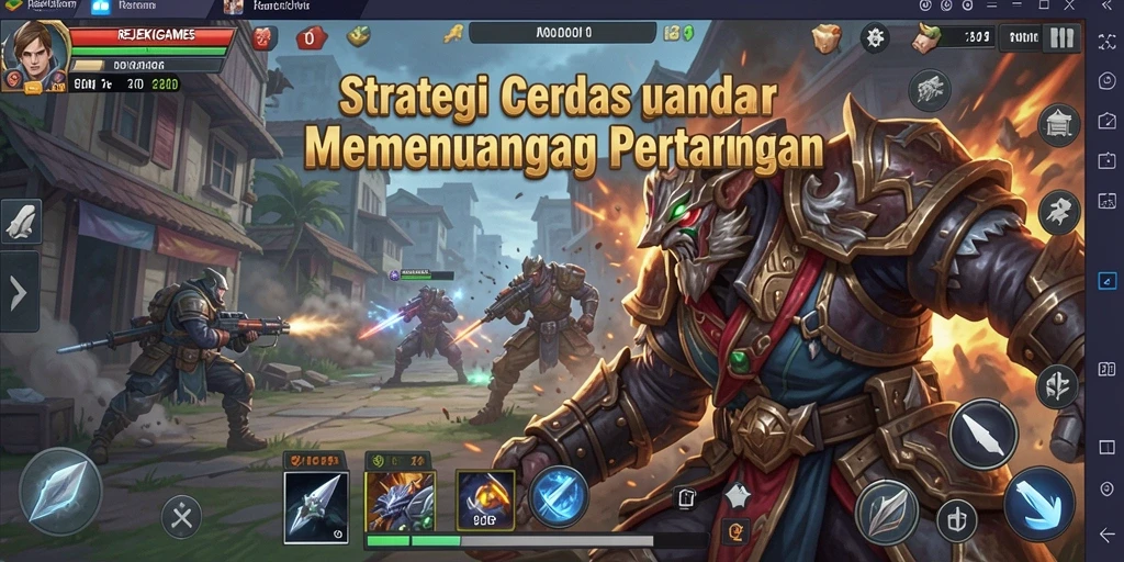 Tampilan menarik dari gameplay strategis REJEKIGAMES.