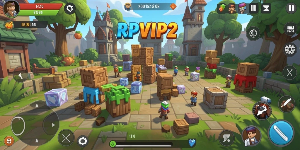 Screenshot gameplay RPVIP2 menampilkan teka-teki menarik yang menantang.