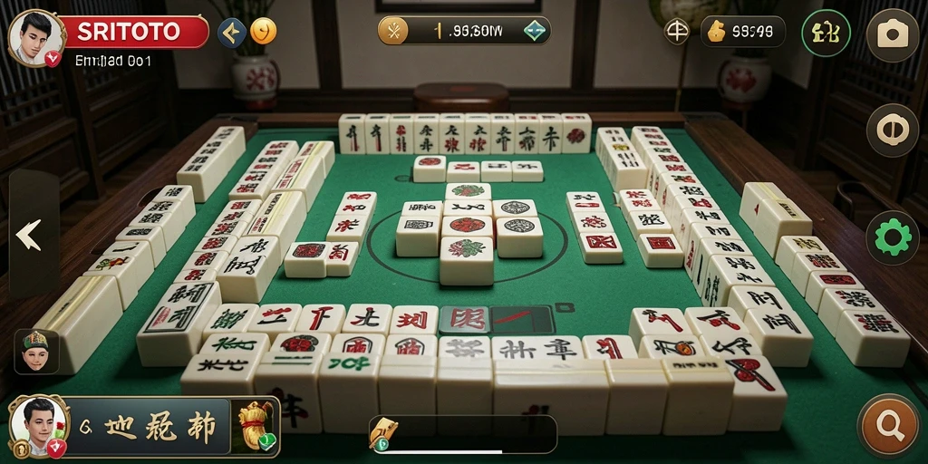 Tampilan gameplay Mahjong yang menegangkan di SRITOTO.