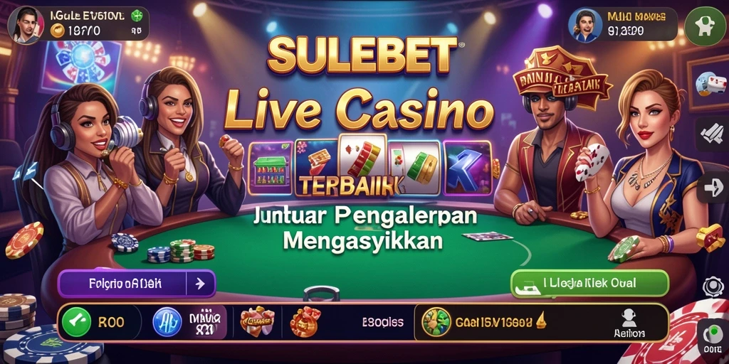Tampilan gameplay SULEBET dengan dealer langsung yang profesional.