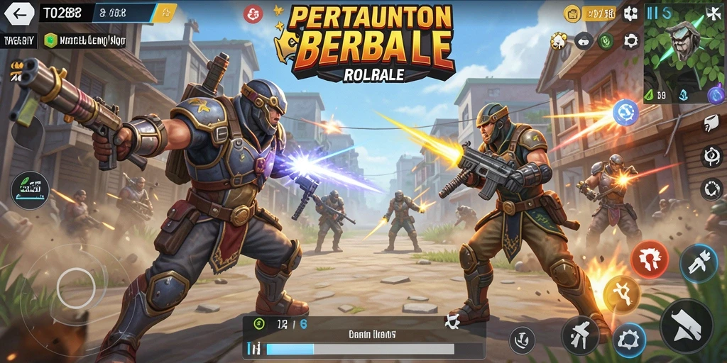 Screenshot menampilkan aksi seru dalam permainan Battle Royale TO288.