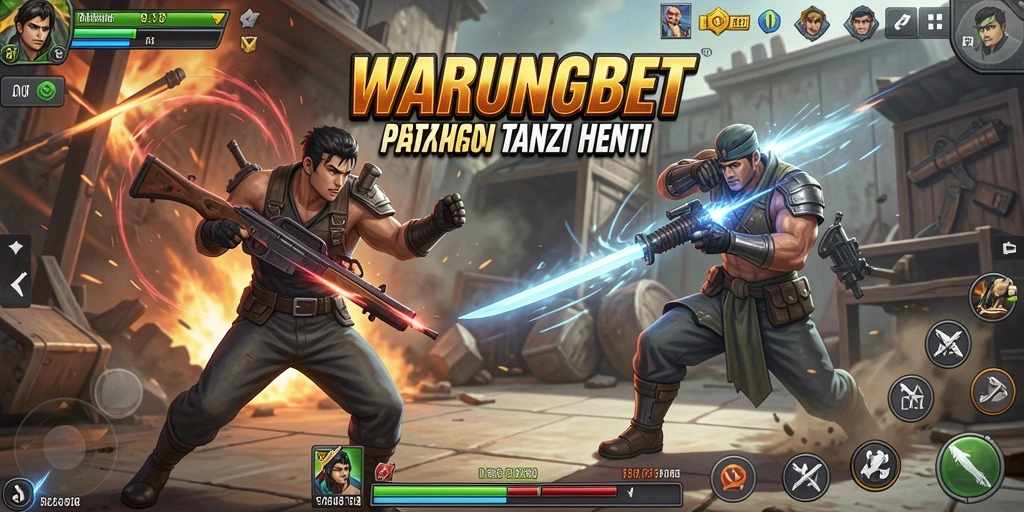 Screenshot gameplay WARUNGBET menampilkan pertarungan seru dengan efek visual menakjubkan.