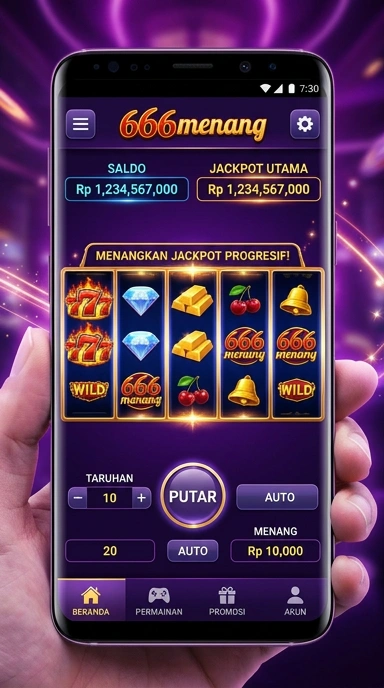 Tampilan dasbor utama aplikasi 666menang yang intuitif dan user-friendly.